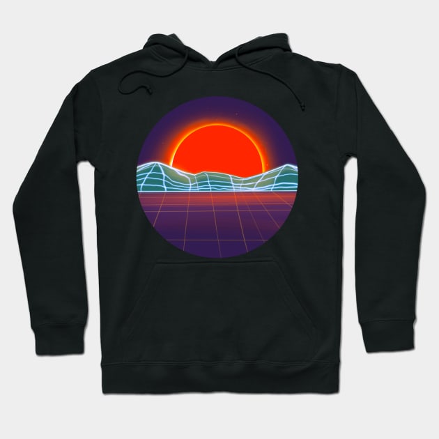 Neon sunset in neon world Hoodie by Izzzzman